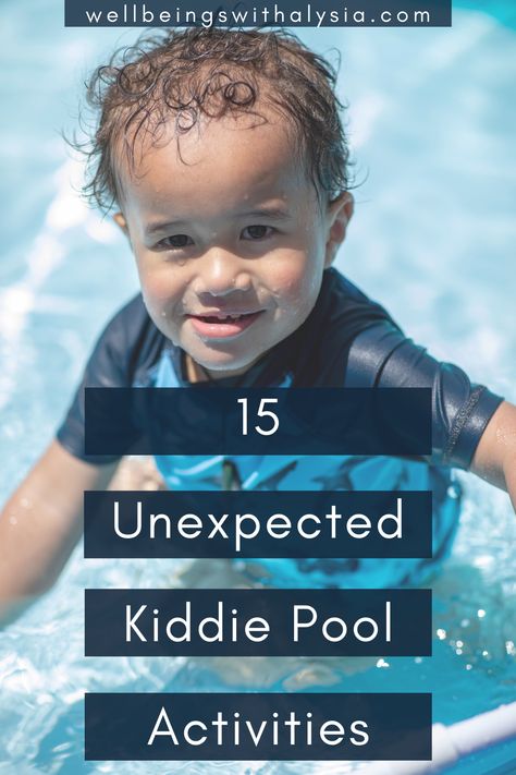 Keep the summer going with these 15 activities that will keep you cool and your kids entertained. No need to break out the big pool just yet! The kiddie pool is perfect for when it's too hot, but not quite time to get into the water. These are some of our favorite ways to use this fun toy indoors and in the backyard. This post includes 5 infant-friendly activities, 5 toddler-friendly activities, and 5 preschooler-friendly activities. We hope you enjoy them as much as we do! Toddler Pool Activities, Pool Activities For Toddlers, Kiddie Pool Activities, Pool Activities For Kids, Kiddie Pool Games, Fun Pool Games, Activities For Infants, Sensory Water, Big Pool