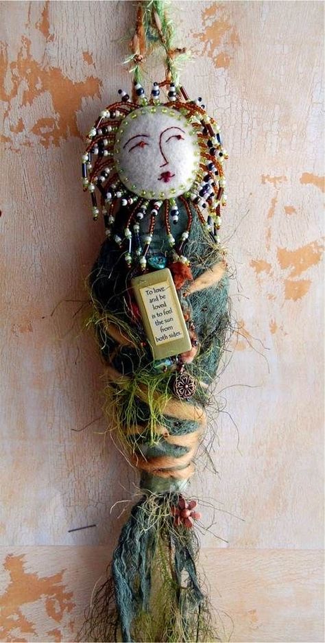 Spirit Dolls How To Make A, Doll Pic, Dotee Dolls, Goddess Doll, Spirit Art Dolls, Spirit Doll, Felted Christmas, Mermaid Ornament, Quilt Modernen