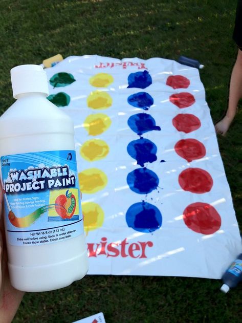 Messy Twister! Extremely fun. And messy. Paint Twister, Messy Twister, Messy Games, Messy Party, Color Wars, Fun Sleepover Ideas, Summer Fun List, 16th Birthday Party, Sleepover Party