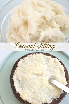 Coconut Ganache Filling, Coconut Filling For Cake, Fillings For Cakes, Cake Flavors And Fillings Combinations, Cupcake Fillings, Cake Flavors And Fillings, Cakes Coconut, Cupcakes Coconut, Filling For Cakes