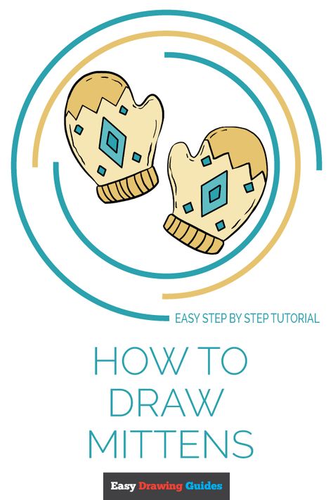 Learn How to Draw Mittens: Easy Step-by-Step Drawing Tutorial for Kids and Beginners. See the full tutorial at https://easydrawingguides.com/how-to-draw-mittens/. Mitten Drawings, Mitten Printable, Winter Mitten Art, Mittens Watercolor, Mittens Drawing Winter, Bullet Journal Goals Page, Winter Drawings, Christmas Tree Drawing, Popular Cartoons