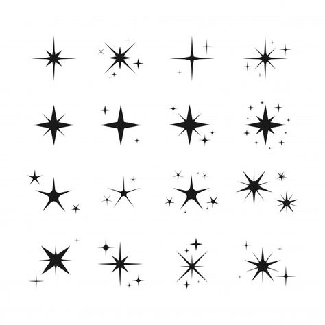 Set of black hand drawn doodle stars. bl... | Premium Vector #Freepik #vector #abstract #star #hand #light Doodle Stars, Vector Symbols, Star Doodle, Star Tattoo Designs, Muster Tattoos, Poke Tattoo, Ppt Presentation, Star Tattoos, Black Hand