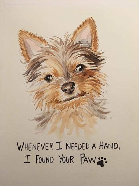 Silky Terrier Drawing, Yorkie Tattoo, Yorkie Painting, Yorkie Art, Oz Tattoo, Small Dog Tattoos, Dog Mom Quotes, Yorkshire Dog, Yorkie Moms