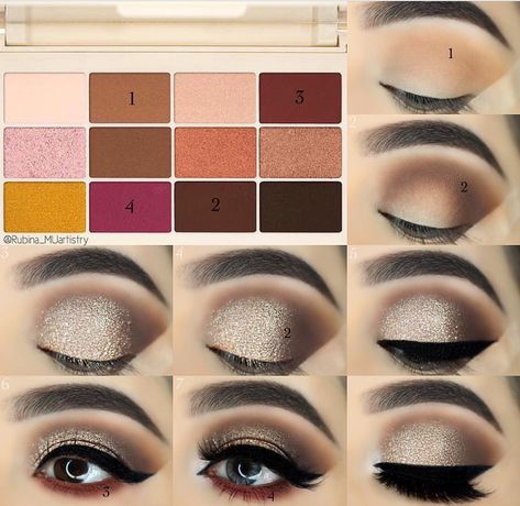 Nude Eyeshadow Tutorial, Make Up Step, Eyeshadow Tutorial Step By Step, Natural Eyeshadow Looks, Everyday Eyeshadow, Eyeshadow Designs, Eyeshadow Tutorial For Beginners, Eyeliner Designs, Liquid Lipstick Set