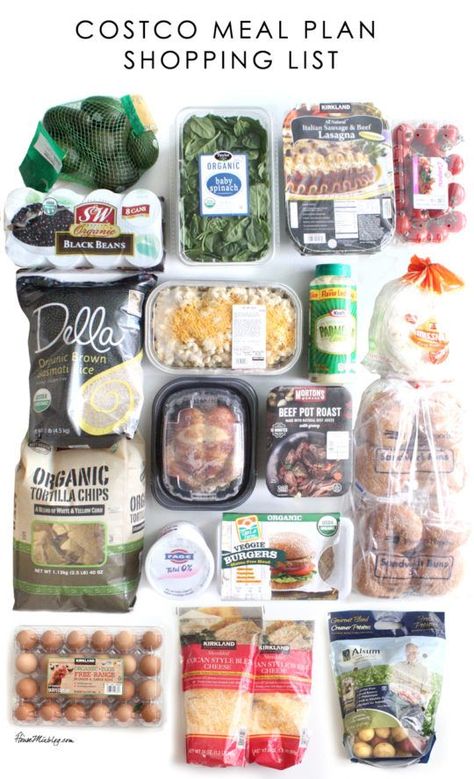 Costco Meal Planning, Vegetable Meal Prep, Costco Meal Plan, Meal Plan Shopping List, Costco Shopping List, Groceries List, Camping Meal Planning, Healthy Food Ideas, Costco Meals