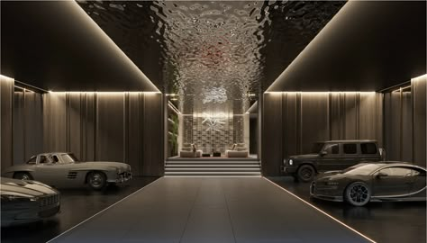 Luxe Auto's, Garage Design Interior, Luxury Car Garage, Indoor Spa, Large Driveway, Luxury Garage, Mediterranean Architecture, Modern Garage, South Of Spain