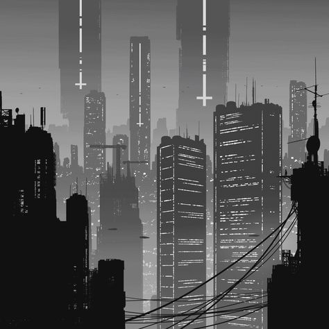 ArtStation - Commission The Proximity Assembly Art Cover City Drawing Background, How To Draw Skyscrapers, Digital Art Cityscapes, How To Draw Cities, How To Draw Cityscape, Building Background Drawing, City Buildings Drawing, City Background Drawing, City Landscape Drawing