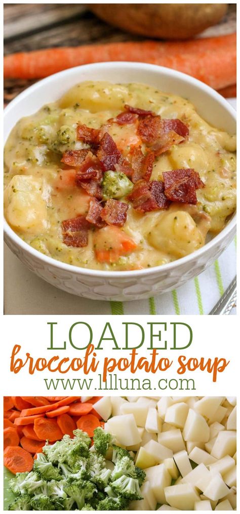 Potatoe Broccoli Cheddar Soup, Meatless Potato Soup, Broccoli Cheddar Soup With Potatoes, Loaded Broccoli Potato Soup, Potato Cheddar Broccoli Soup, Broccoli Potato Soup Crockpot, Broccoli Rice Soup, Broccoli Cheddar Potato Soup, Broccoli Cheese Potato Soup