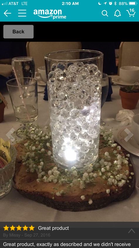 Flowerless Centerpieces, Floor Vase Decor, 50th Birthday Centerpieces, Lighted Centerpieces, Vase With Lights, Round Vase, Simple Centerpieces, Birthday Centerpieces, Mason Jar Centerpieces