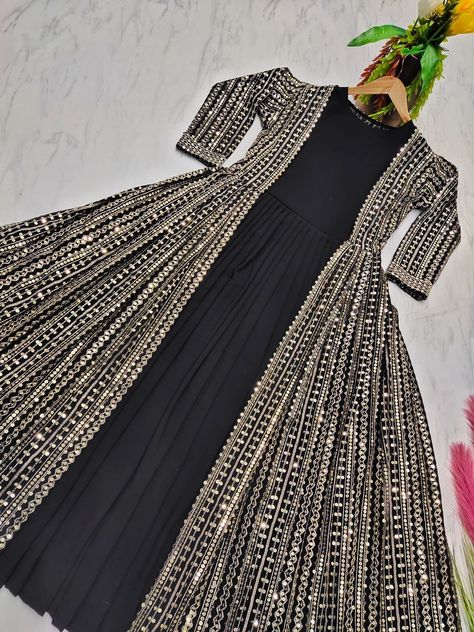 👉*Rate :- 1550/- free ship*👈 👗*Launching New Party Wear Look Gown & Long Koti Set *👗🧚‍♀️⭐️ 🧵*FABRIC DETAILS*🧵👇 *👉🧚‍♀️Gown Fabric* :Heavy Faux Georgette With Cover Patta *👉🧚‍♀️Gown Inner* : Micro Cotton *👉🧚‍♀️Gown Size* : Up To 42 Xl Free Size & XXl 44 Margin *(Fully Stiched )* *👉🧚‍♀️Gown Length* :55 Inches *👉🧚‍♀️Gown Flair * : 3 Meter *👉🧚‍♀️Bottom Fabric * :No *👉🧚‍♀️Koti Fabric * :Heavy Faux Georgette With Full Embroidery 7 mm Sequence Work With Work Sleeve *👉🧚 Long Koti, Party Wear Gown, Cotton Gowns, Gown Pattern, Sequence Work, Designer Dresses Casual, Hand Embroidery Design Patterns, Fashion Hub, Hand Embroidery Design