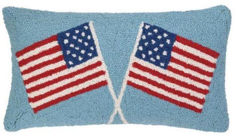 Peking Handicraft Double Flag Pillow. Share your American pride with this double flag pillow! 12" x 22". https://api.shopstyle.com/action/apiVisitRetailer?id=489402442&pid=uid8100-34415590-43 Forth Of July Decorations, Diy Makeover Ideas, Lake Weekend, American Flag Pillow, Hook Pillow, Embroidered Pillows, Flag Pillow, Hand Embroidered Pillows, Hooked Pillow