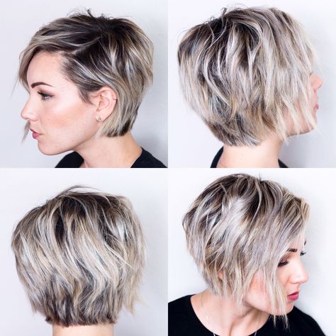 360 view of short hair Oval Face Haircuts, Oval Face Hairstyles, Growing Out Short Hair Styles, Long Pixie, Oval Face, Very Short Hair, Penteado Cabelo Curto, Short Haircut, Cut Crease