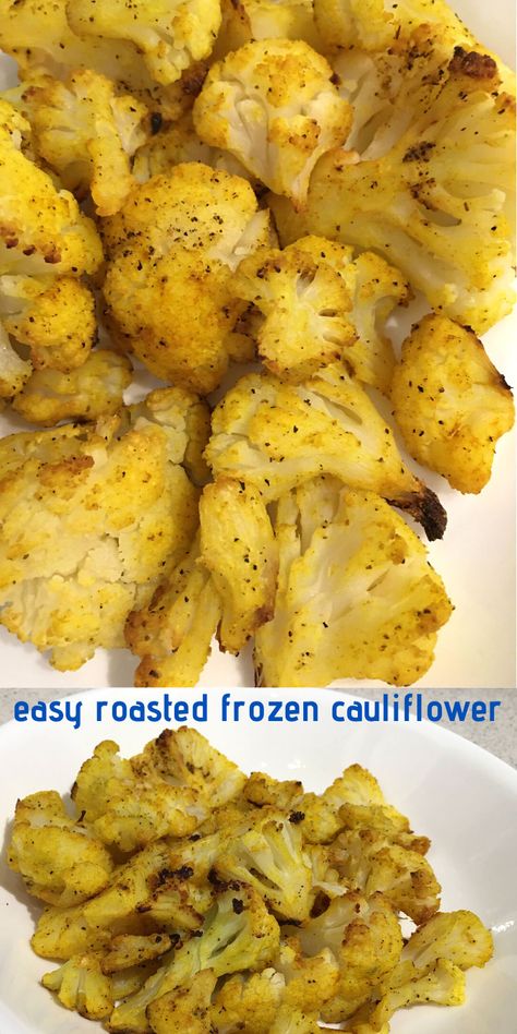 Roasted Frozen Cauliflower - Oven Roasted Cauliflower Florets Easy Baked Frozen Cauliflower Recipe, Roasting Frozen Cauliflower In Oven, Frozen Cauliflower Recipes Side Dishes, Roasted Frozen Cauliflower, Cauliflower In Oven, Frozen Cauliflower Recipes, Whipped Feta Recipe, Baked Sweet Potato Slices, Yummy Vegetables