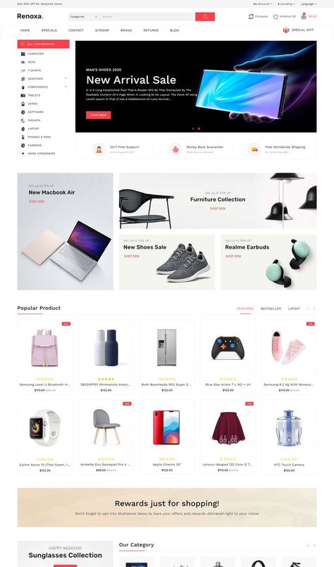 Multipurpose Opencart Responsive Theme Amazon Template Design, Squarespace Website, Theme Design, Design Template, Template Design, Web Design, Marketing, Quick Saves, Design