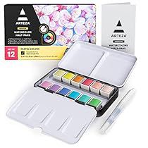 Travel Watercolor, Water Brush Pen, Watercolor Supplies, Tin Case, Watercolor Paint Set, Water Brush, Watercolor Set, Metal Containers, Paint Types