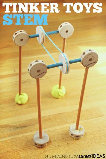 Remember Tinker Toys? Use them to create STEM activities and STEAM ideas. This is a fun building toy that can be used in so many ways! Build a Tinker Toys Pulley system and explore STEM concepts in learning with kids. #STEM #STEAM Engineering Toys, Tinker Toys, Therapy Toys, Preschool Stem, Pulley System, Stem Steam, Library Programs, Stem Learning, Simple Machines