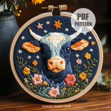 🐮✨ Dive into the world of stitching with this charming cow embroidery pattern! Perfect for adding a touch of nature to your decor. 🌸🧵 #EmbroideryArt #CraftingJoy #NeedleworkLove #DIYEmbroidery #CreativeStitching Cow Embroidery, Diy Embroidery, Embroidery Pattern, Embroidery Art, Embroidery Patterns, Needlework, Cow, Stitching, California