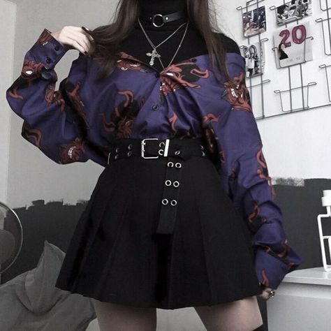 Kpop Inspo Outfits, Mode Indie, Black Mode, Bad Grammar, E Girl Outfits, E Girl, Alt Fashion, Swaggy Outfits, Alternative Outfits