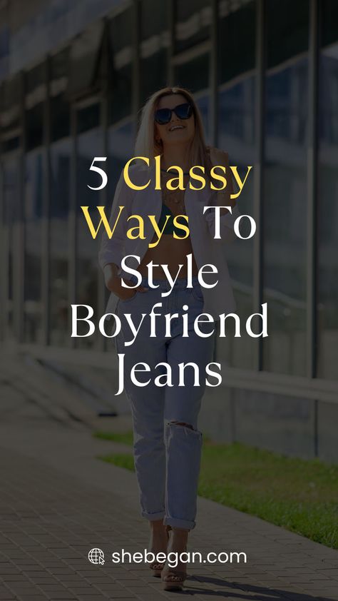 When it comes to boyfriend jeans, we say go for it. You can never go wrong with the classic style and comfort of these pants. Here are 5 classy ways to style boyfriend jeans Boyfriend Pants Jeans, Different Styles Of Jeans, Style Boyfriend Jeans, Styles Of Jeans, Boyfriend Jeans Style, Boyfriend Pants, Go For It, Pants Jeans, Boyfriend Jeans