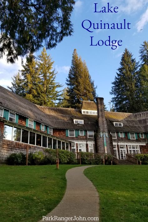 Lake Quinault Lodge near Olympic National Park Lake Quinault Lodge, Sol Duc Hot Springs, Lake Quinault, Cabin Resort, Pnw Washington, Olympic National Forest, National Park Lodges, Washington State Parks, Colonial Exterior