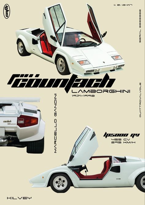 90s Car Adverts, Lamborghini Countach Wallpapers, Lamborghini Countach Poster, Countach Poster, Vintage Car Posters, Vintage Lamborghini, Lamborghini Poster, Aesthetic Tips, Car Badges