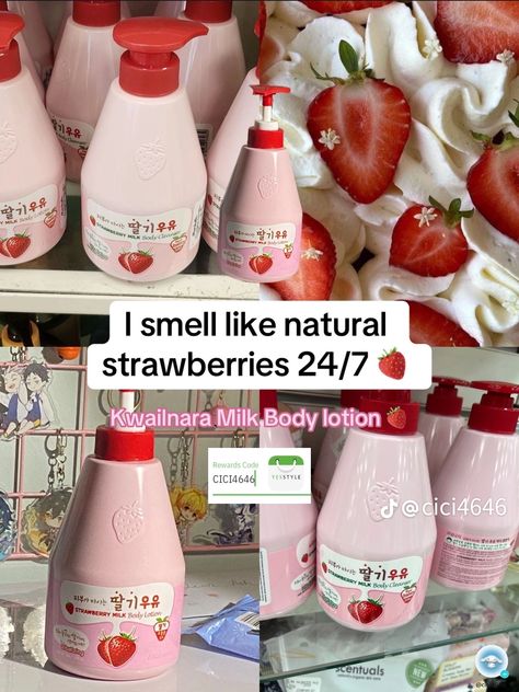 Strawberry Pink Aesthetic, Strawberry Aesthetic, Strawberry Scent, Shower Skin Care, Perfect Skin Care Routine, Pretty Skin Care, Bath And Body Care, Body Care Routine, Glow Up Tips