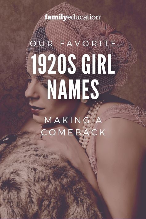 We've curated a list of the most popular girl names from the 1920s along with their meanings that are sure to trend again in the 2020s. Enjoy this list of the best 1920s girl names for your baby name inspiration! 1920 Names, Female Baby Names Unique, Vintage Female Names, 1940s Names, 1930s Names, Old Money Girl Names, 1920s Names, Edgy Girl Names, Old Fashioned Female Names