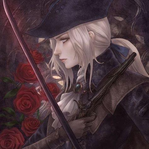 Lady Maria Bloodborne, Maria Bloodborne, Lady Maria, Bloodborne, White Hair, Anime Character, Hair, Anime, White