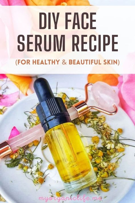 Diy Face Serum Recipe, Face Oil Recipe, Diy Face Serum, Diy Anti Aging Serum, Face Serum Recipe, Serum Recipe, Natural Face Oil, Anti Aging Homemade, Diy Serum