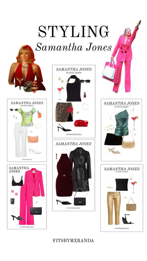 Samantha Jones Look Book | LTK IN BIO #outfitinspo #fashion Scorpio Fashion, Newsletter Design Templates, Kim Cattrall, Samantha Jones, City Outfits, City Vibe, Newsletter Design, Carrie Bradshaw, Look Book