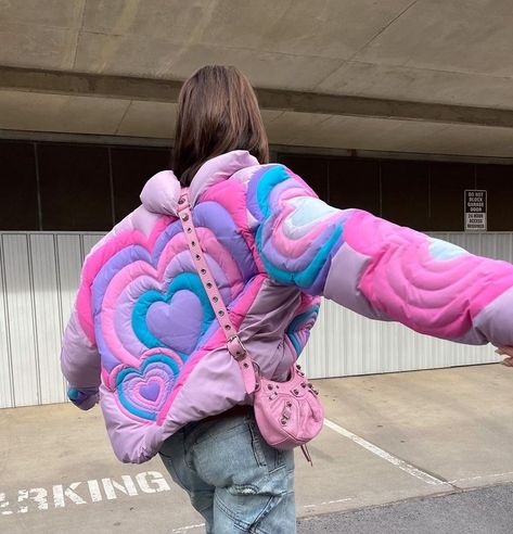 Kidcore Fashion, Ootd Korean Style, Jacket Art, Star Wars Stickers, Fashion Dream Job, Cute Shoes Heels, Rainbow Candy, Fashion Sketch, Kawaii Fashion Outfits