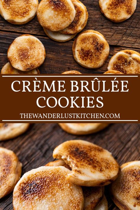 Crème Brûlée Cookies Recipe Crème Brûlée Cookies, Creme Brulee Cookies, Creme Brulee Cookie, Creme Brulee Cookie Recipe, Creme Brulee Cheesecake, Brulee Recipe, Thanksgiving 2024, Sweet Treats Desserts, Iced Sugar Cookies