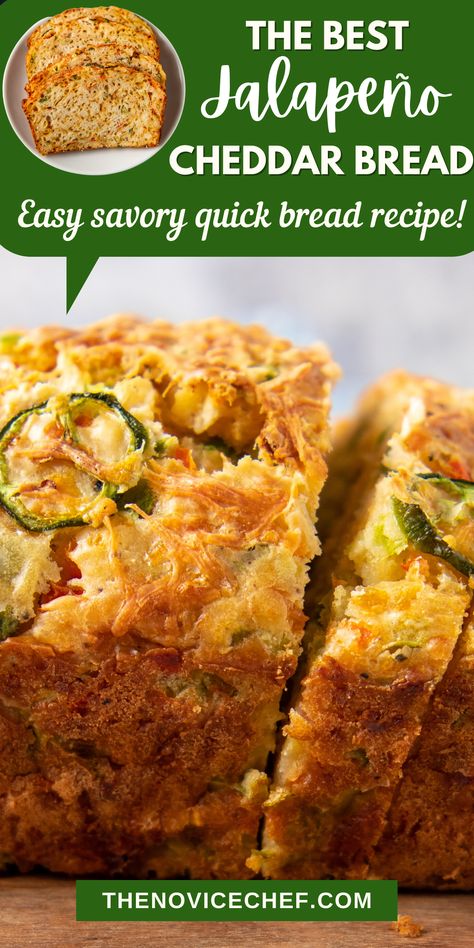 Cheddar Quick Bread, Jalapeno Cheddar Bread, Savory Quick Bread, Jalapeno Cheese Bread, Cheddar Bread, Witch Recipes, Bubble Bread, Quick Bread Recipe, Food Knowledge