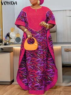 African Fashion Dresses Classy, Kaftan Style Dresses, Plus Size Bohemian, Relaxed Elegance, Long African Dresses, Long Sundress, Kaftan Style, Bohemian Maxi, African Fashion Modern