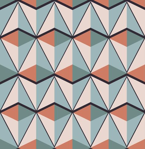 Retro vintage brown-green color abstract geometric triangular shape seamless pattern background. Use for fabric, interior decoration elements, wrapping. Cover Typography, Geometric Pattern Background, Podcast Cover, Color Abstract, Sports Photos, Pattern Background, Aesthetic Design, Vintage Pattern, Interior Decoration