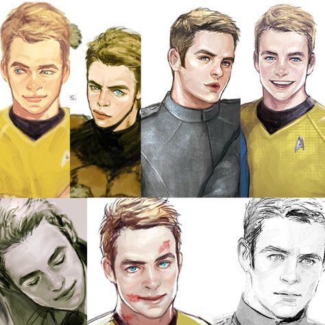 Just Jim T Kirk...in all of his troublesome  manifestations) Aos Spirk, James Kirk, Jim Kirk, Prime Directive, Star Trek Reboot, Film Star Trek, Spock And Kirk, Star Trek 2009, James T Kirk