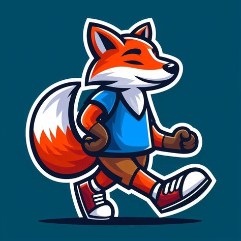 I will create awesome fox walk mascot logo in one day Mascot Reference, Fox Mascot, Day Logo, Logo Mascot, Fox Logo, Day Day, Mascot Logo, Create A Logo, Logo Design Services