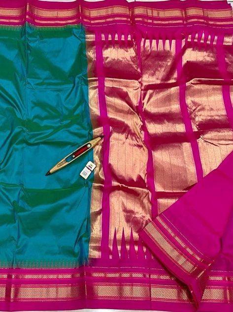 Narayanpet pure silk temple borders saree Narayanpet Silk Sarees, Narayanpet Sarees, Gadwal Sarees, Kuppadam Pattu Sarees, Jewelry Prom, Mysore Silk Saree, Silk Sarees With Price, Saree Floral, Design Saree