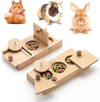 Amazon.com : Boomcat Enrichment Foraging Toys,Puzzle Toys for Small Animals,Small pet Interactive Mental,Hide Treats Puzzle Game Hamster,Rabbit,Bunny,Rat,Guinea Pig,Chinchilla,Consume Energy and Relieve Boredom : Pet Supplies Ferret Toys, Hamster Toys, Pet Ferret, Wooden Rabbit, Pet Bunny, Rabbit Toys, Small Pet, Bunny Toys, Small Animals