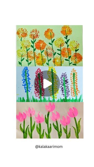 Mansi Patil | Play Based Learning on Instagram: "3 Simple Flower Art Ideas 🏵️  Here are 3 beautiful flower art ideas that you can try this spring season.  Do tag @kalakaarimom if you try this!  For more such fun activities check #km_artandcraft  [ Spring Art Craft Toddler Preschool Homeschool Flower Plant ]  #artforkids #arttutorial #artandcraft #springactivities  #kidsactivities #activitiesforkids #activitiesfortoddlers #toddlersactivity #montessoriathome #montessoritoddler #kidscrafts #diycrafts #preschoolactivities #preschool #preschoolathome #diyplayideas #iteachkindergarten #preschoolathome #letskeepkidsbusy #recycleandplay #kreativmitkindern #atividadespedagógicas" Plant Art And Craft For Preschool, Flower Craft For Toddlers Simple, Spring Art Craft, Flower Art Ideas, Spring Season Activities, Simple Flower Art, Spring Activities For Kids, Craft Toddler, Seasons Activities