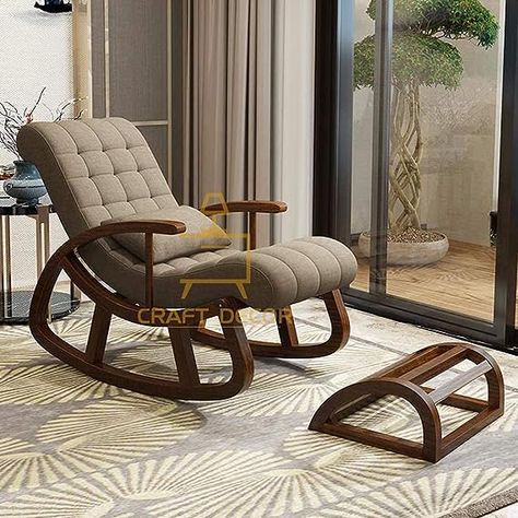 Brown Armchair, Rocking Armchair, Wooden Rocking Chairs, Chair With Footrest, Wood Rocking Chair, Disney Wall, Sofa Sets, Deck Chairs, Decor Furniture