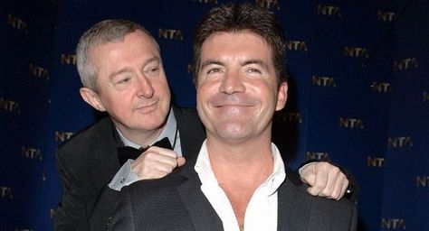 A disturbing image of Simon Cowell being 'rubbed' by Louis Walsh. Louis Walsh, Simon Cowell