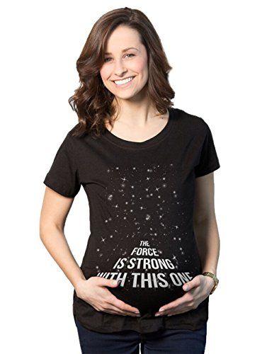 The Force Is Strong With This One Pregnancy Funny Movie Maternity T shirt for Women M >>> To view further for this item, visit the image link. Maternity Graphic Tees, Funny Pregnancy, Pregnancy Months, Apply Makeup, Maternity Tees, The Force Is Strong, Pregnancy Humor, Pregnancy Tshirts, First Pregnancy