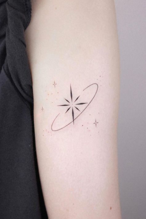 35 Hot Small Star Tattoo Design Ideas Small Star Tattoo, North Star Tattoo, Shine Tattoo, North Star Tattoos, Star Tattoo Meaning, Shooting Star Tattoo, Sparkle Tattoo, Small Star Tattoos, Minimal Tattoo Design