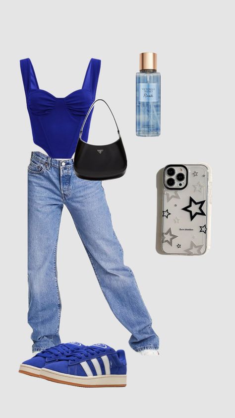 outfit campus bleu blue Blue Campus 00s Outfit, Blue Campus, Outfit Campus, Campus Outfit, Adidas, Outfit Inspo, Blue, Quick Saves, Clothes