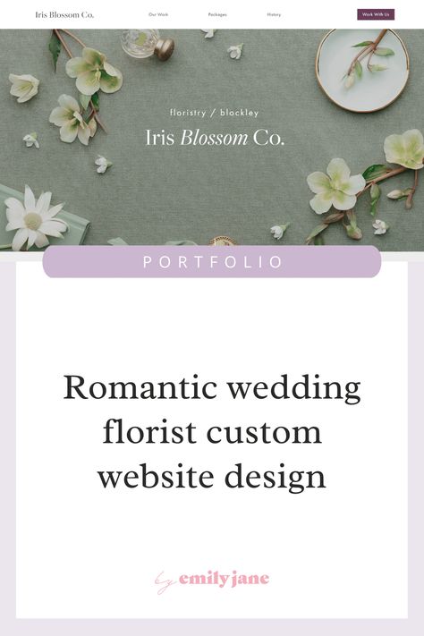 The inspirationFor this passion project, ... Florist Website, Sage Purple, Florist Business, Business Web Design, Emily Jane, Squarespace Website Design, Event Planning Business, Custom Website Design, Squarespace Website