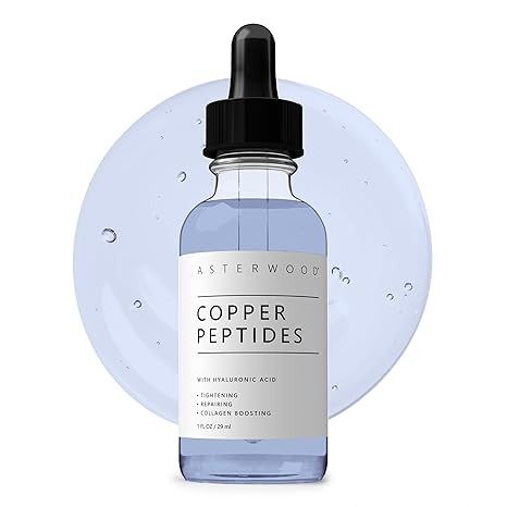 Amazon.com: Asterwood Copper Peptides Serum for Face - Tightening, Repairing, Collagen Boosting - Peptide Serum with Hyaluronic Acid - 1 oz / 29 ml : Beauty & Personal Care Benefits Of Hyaluronic Acid, Face Tightening, Copper Peptides, Serum For Face, Tighter Skin, Peptide Serum, Anti Aging Ingredients, Daily Skin Care Routine, Improve Skin Elasticity