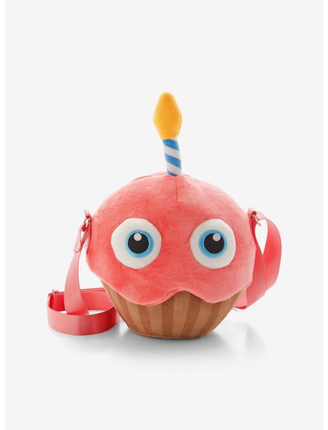 Five Nights At Freddy's Carl The Cupcake Figural Plush Crossbody Bag | Hot Topic Carl The Cupcake, Hot Topic Aesthetic, Fnaf Merch, Age Reg, Funky Accessories, Fnaf Funny, Kawaii Plushies, Fashion Organization, Cute Stuffed Animals