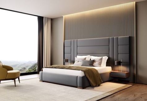 Bed Back Side Design, Fabric Bed Design, Bed Design Ideas Modern, Bed Back Design, Contemporary Bedroom Design, Bed Headboard Design, Modern Luxury Bedroom, Modern Bedroom Interior, Luxury Bedroom Design