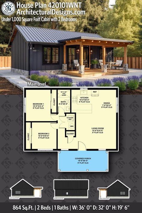 800-900 Sq Ft House Plans, 1000 Sf House Plans Open Floor, One Room Barndominium, Studio House Floor Plans, 2 Br House Floor Plans, Tiny Home Cabin Floor Plans, Mini House Plans 2 Bedroom, 2 Bedroom Cabin Floor Plans, Two Bedroom Shed House